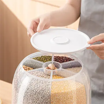 1pc Kitchen Food Storage Box Rice Bucket Insect-Proof Moisture-Proof Food  Store Box 5KG Cereals Bucket Sealed Jar