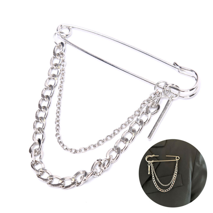 shiqinbaihuo-1pc-unisex-classic-chain-pin-เข็มกลัดแฟชั่น-bf-punk-hip-hop-เครื่องประดับของขวัญ