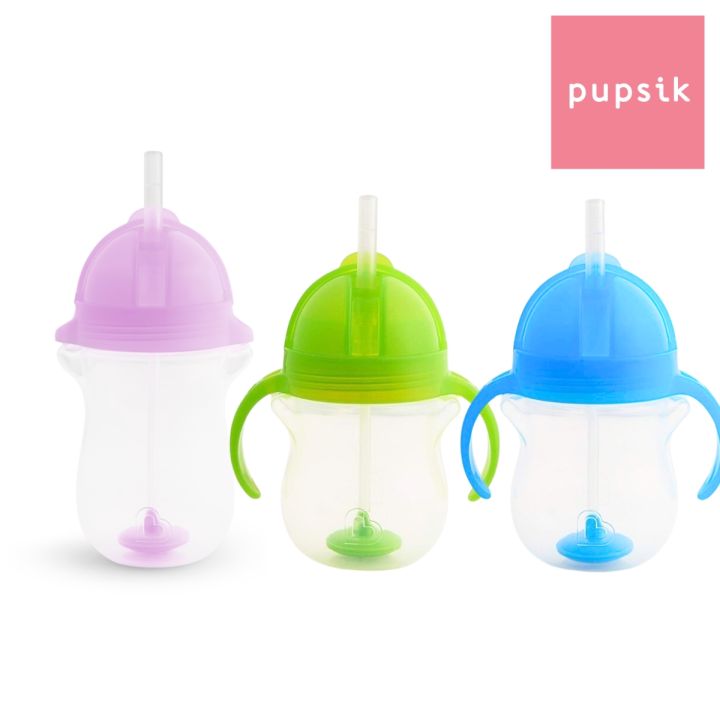 Munchkin Any Angle Click Lock Weighted Flexi Straw Trainer Cup, 7