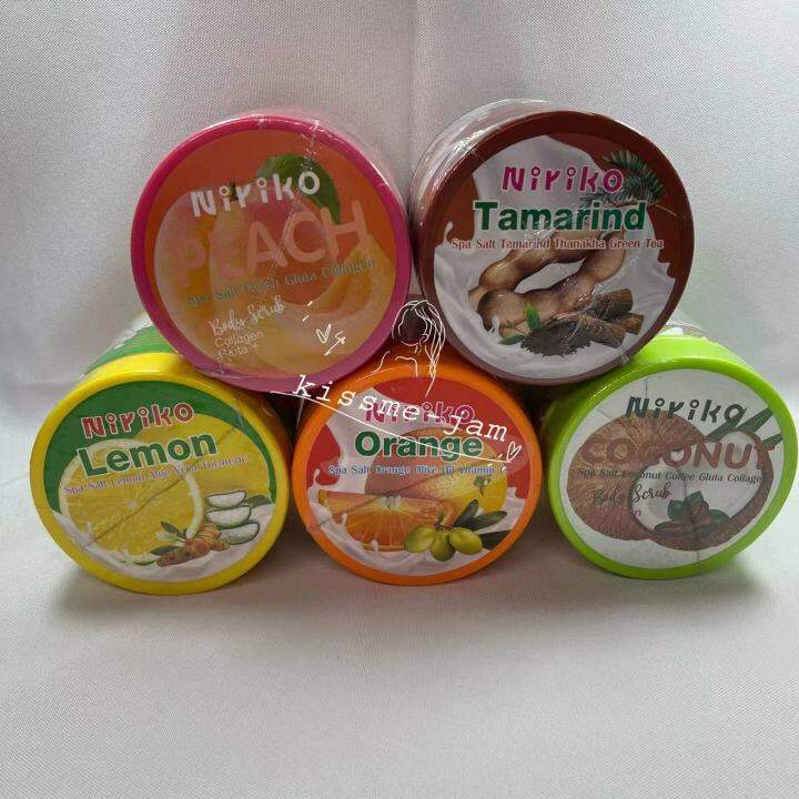 flash-sale-พร้อมส่ง-niriko-peach-เกลือสปาสคับขัดผิว-พีช-คอลลาเจน-700-มล