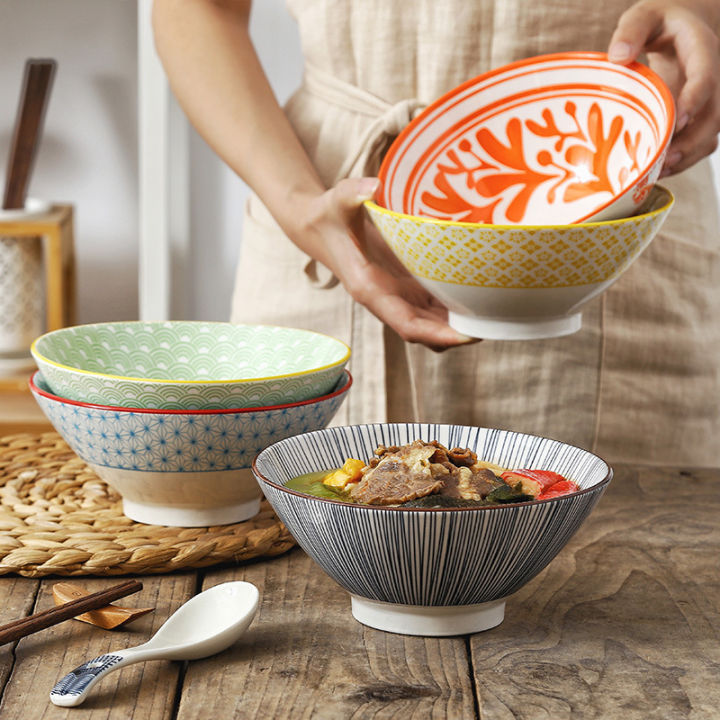 7-inch-nordic-style-modern-simple-ceramic-tableware-household-restaurant-individual-bucket-rice-porridge-bowl-soup-noodle-bowl