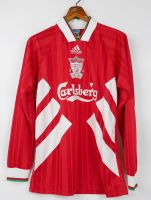 A18 LIVERPOOL HOME 1993 1995 LS แขนยาว ก้างปลา RETRO FOOTBALL SHIRT SOCCER JERSEY