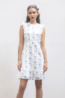 EP เดรสลายฟลอรัลแต่งลูกไม้ ผู้หญิง | Floral Print Dress with Lace Detail | 04687