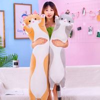 130Cm Cute Long Cat Plush Toy Stuffed Animal Pillow Creative Long Soft Toys Sleeping Pillow Stuffed Cushion Baby Companion Doll