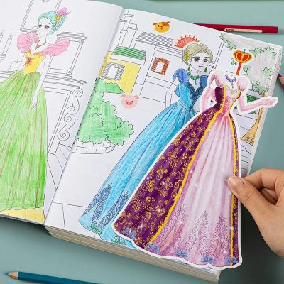 10 Kawaii Princess Fairy Tale Dress Up And Changeable Sticker Book Girl Fun Stickers 3-6 Years Old Children S Inlectual Toys