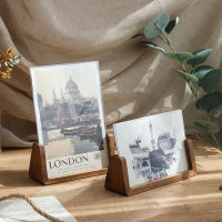 U-Shaped Solid Wood Creative Photo Frame Transparent Photos Photo Frame Modern Minimalist Desktop Decoration Acrylic Photo Frame