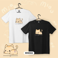 tm196 | เสื้อยืด เสื้อผู้หญิง เสื้อผู้ชาย ลายน้องแมว น่ารัก MW002