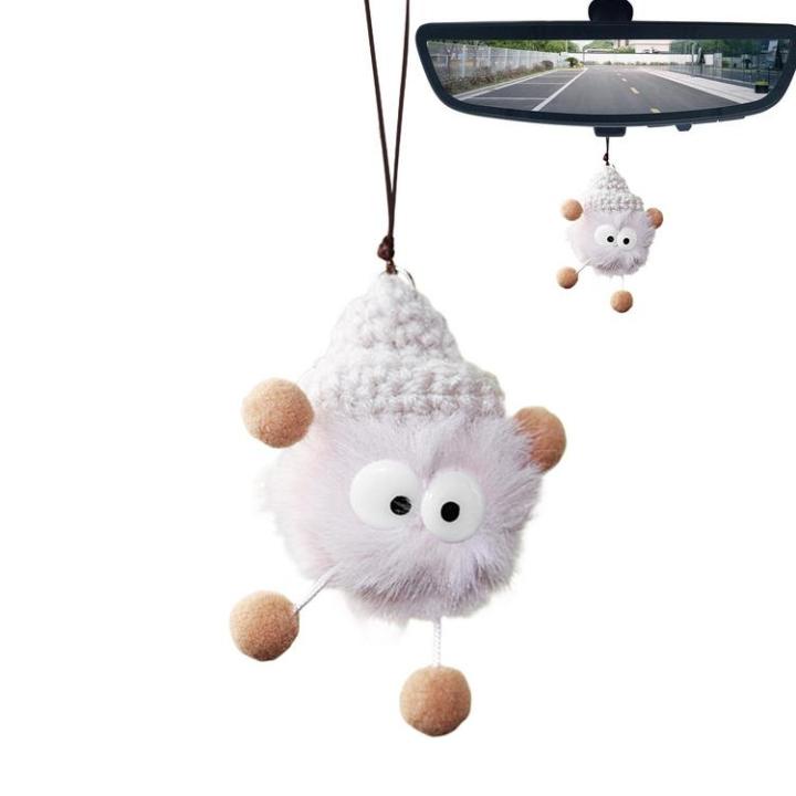 car-mirror-ornament-mink-plush-doll-ornaments-car-accessories-exquisite-smooth-cartoon-car-pendant-interior-rearview-mirrors-for-offices-home-vehicle-enjoyable