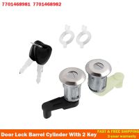 Car Door Lock Barrel Cylinder With 2 Key Left+Right Fit For Renault Megane Scenic Clio Master 7701468981 7701468982