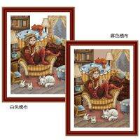 ♗✔ Diy Needlework Fishxx Cross Stitch Kit E1203 Warm Home New Decorative Hanging Picture