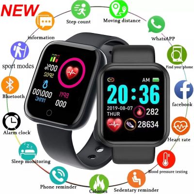 （A Decent035）สำหรับ XiaomiD20BluetoothWatch ผู้ชายผู้หญิง Y68เครื่องวัดความดันโลหิต Smartwatch Fitpro Tracker