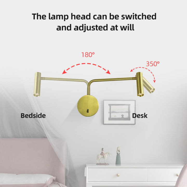 zerouno-ห้องทำงานโคมไฟในร่มไฟหนังสือ-led-โคมไฟอ่านหนังสืออลูมิเนียมพับติดผนังโรงแรมเตียงไฟอ่านหนังสือ