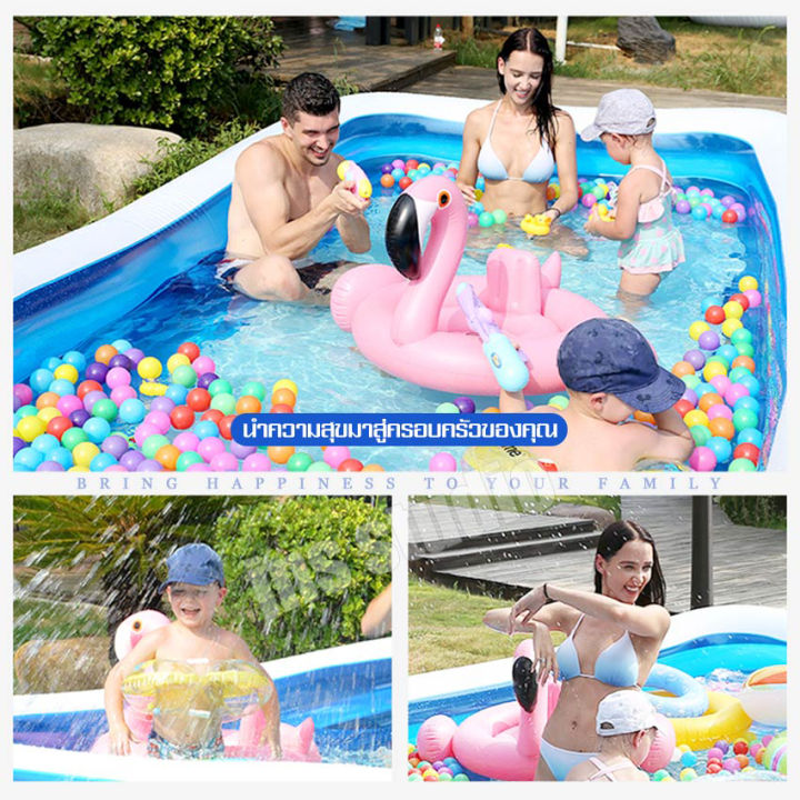 ฟรีปั๊มไฟฟ้า-มีหลายขนาดให้เลือก-inflatable-pool-สระน้ำเด็กเแบบเป่าลม-ทรงสี่เหลี่ยม-สระน้ำเป่าลม-ขนาดใหญ่-สระน้ำสี่เหลี่ยมหรรษา-สระว่ายน้ำ