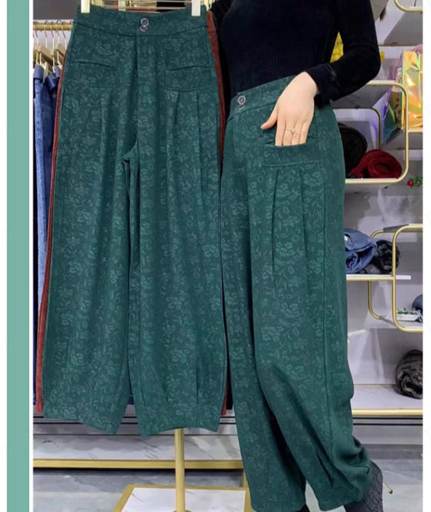 acurve-กางเกงผ้าใบสำหรับผู้หญิงที่ชอบสไตล์คลาสสิก