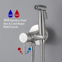 ULA Stainless Steel Portable Bidet Sprayer Toilet Bidet Faucet Hot Cold Water Bathroom Mixer Shattaf Valve hygienic shower