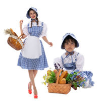 ? Popular Clothing Theme Store~ European And American Fairy Tale Drama Kindergarten Stage Costume Childrens Maid Skirt Pastoral Parent-Child Halloween Costume