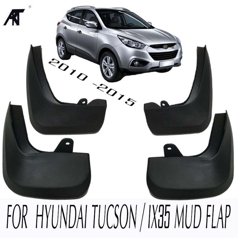 Front & Rear 4 Pieces Set XUKEY Auto Molded Splash Guards for 2010-2015 Hyundai Tucson IX35 Mud Flaps