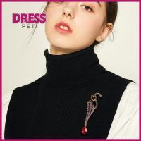 PETI DRESS ฝังเพชร เข็มกลัดพลอยเทียมรูปแมว โลหะผสมอัลลอยด์ วินเทจ เข็มกลัดสัตว์ส่วนบุคคล ของใหม่ รูปร่างแมวรูปร่าง เข็มกลัดแมวที่ทันสมัยและหลากหลาย เสื้อผ้าสำหรับผู้หญิง