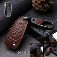 Hardingsun เคสหนังกุญแจรถยนต์แบบกดปุ่มรีโมต,ปลอกซอง Fob สำหรับ Ford Ecosport Ranger Focus 2 MK3 C-Max Mondeo Kuga Escape