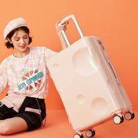 ITE SIMONE กระเป๋าเดินทาง ตั้งรหัสได้ รูปร่างแบบชีส สำหรับผู้หญิงและผู้ชาย ขนาด 22 นิ้ว