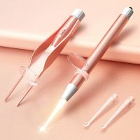 【YD】 1Set Ear Stick Booger Tweezer Clip Baby Cleaner Endoscope Penlight Cleaning Curette