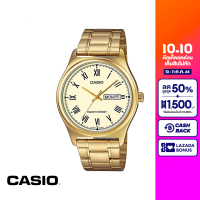 CASIO นาฬิกาข้อมือ CASIO รุ่น MTP-V006G-9BUDF วัสดุสเตนเลสสตีล สีทอง