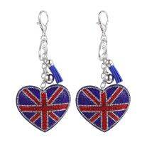 2 Pcs Llaveros Para Mujer British Flag Chain England Keychain Souvenir