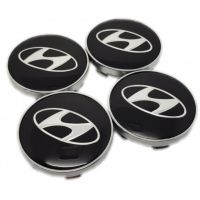 Hubcaps 4x 60mm Hyundai Hub Cap Wheel Cover Hub Cap Black 101 yang