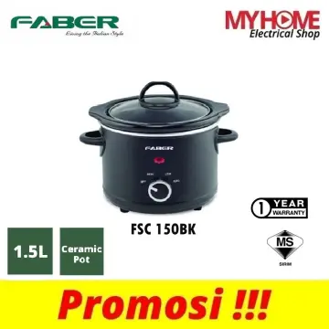 3.5L 200W Black Ceramic Digital Slow Cooker Multicooker FSC 350BK