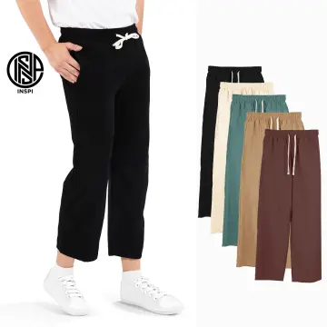 INSPI Cargo Pants Khaki for Men Women with Pocket and Drawstring Straight  Cut Plain Trouser Pant Pantalon