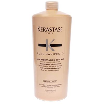 Kerastase Curl Manifesto Bain Hydratation Douceur Gentle Hydrating Creamy Shampoo (Curly, Very Curly and Coily Hair) 1000 ml เพื่อผมดัดและหยักศกธรรมชาติ