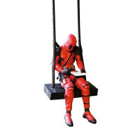 SuperRide Deadpool ตุ๊กตาเครื่องประดับน่ารัก Chic Swing Design การ์ตูนตกแต่ง PVC Deadpool รถแขวนเครื่องประดับสำหรับรถสไตล์แขวนรถ