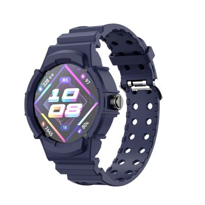 สำหรับนาฬิกา Huawei GT Cyber สายนาฬิกาข้อมือซิลิโคนแบบบูรณาการ (สีน้ำเงิน)
