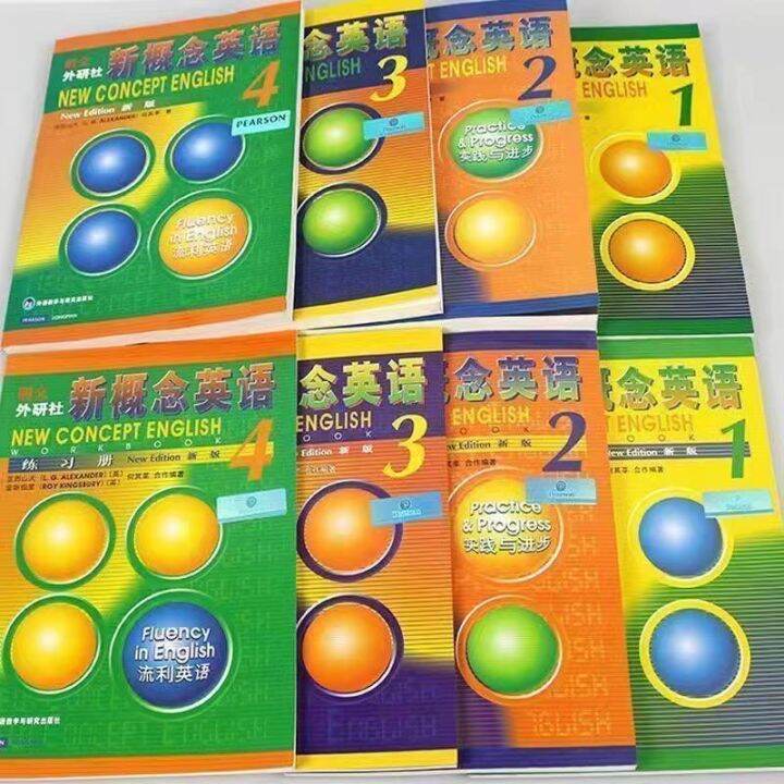 8 Books New Concept English Full Set Of 1-4 Textbooks + 1-4 Workbooks ...