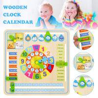 Wooden Clock Calendar Educative Montessori Toys for Date Weather Months Clock Recognition Weather Board Kids Toy gift