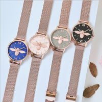SL68 popular ins womens  quartz watch Stainless Steel Mesh  Top Brand  Rose Gold Designer Elegant Style lady wrist watch