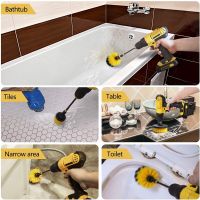 New Product Drill Brush Attachment Set Power Scruer Wash Cleaning Brushes Tool Kit With Extension For Clean Glass Windows Kitchen Toilet