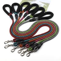 [COD] New cross-border foam handle pet leash nylon round multi-color dog medium and large dogs outdoor walking