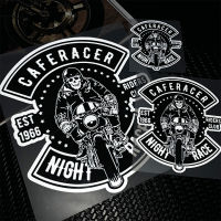 สติ๊กเกอร์สะท้อนแสงมอเตอร์ไซค์ CAFE RACER Vintage Rider Skull Waterproof Motocross Harley Helmet CVO Sticker