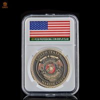 USA Collectible Badge Semper Fidells Release The Dogs of War Copper US Marine Corps Military Challenge Souvenisr Coins W/Holder