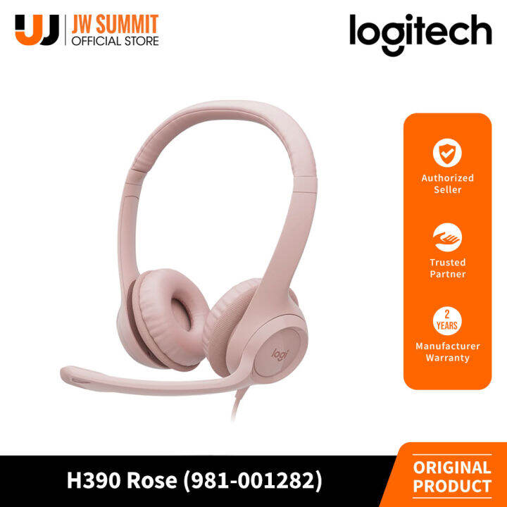 Logitech H390 Rotating Noise Canceling Mic, Digital Stereo Sound, Wired