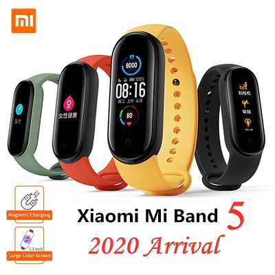 (ฟรี fi) xiaomi mi band 5 สายรัดข้อมือสมาร์ทเชื่อมต่อบลูทูธกันน้ําสําหรับใช้ในการออกกําลังกาย