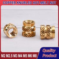 M2 M2.5 M3 M4 M5 M6 M8 Insert Brass Nut Hot Melt Knurled Heat Threaded Injection Embedment Copper Nut for Plastic Insertion