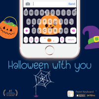 Halloween with you Keyboard Theme⎮(E-Voucher) for Pastel Keyboard App