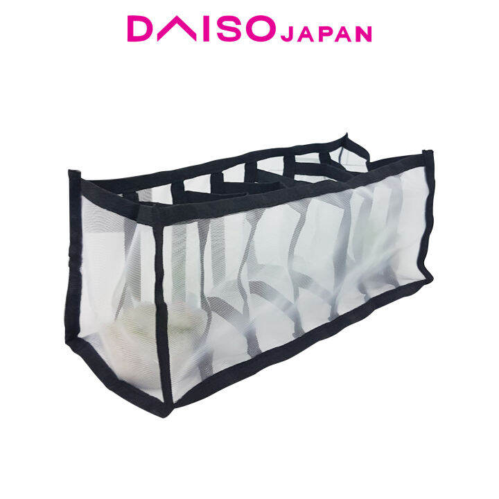 Daiso Black Foldable 7Grid Mesh Storage Bag Lazada PH