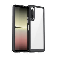 Sony Xperia 1 V / Sony Xperia 10 V Case, RUILEAN Transparent Hard Back with Shockproof Enhanced Side Protective Bumper Phone Cover