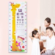 DECAL DÁN TƯỜNG THƯỚC ĐO CHIỀU CAO VÀ KIỂM TRA THỊ LỰC CHO BÉ - KAWAII BABY