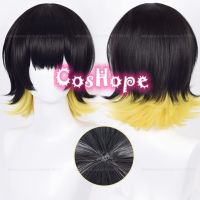 BLUE LOCK Bachira Meguru Cosplay Wig Short Black Yellow Wig Cosplay Anime Cosplay Wigs Heat Resistant Synthetic Wigs