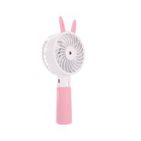 Cute Cat Ear Portable USB Rechargeable Cooler Mini Handy Cooling Fan Desk Pocket Water Mist Cooling Air Humidifier Fan