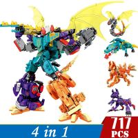 LEGO 4in1 Mecha Robot Building Blocks Classic Transformation Robot Deform Animal Dragon Warrior Model Toy For Children Birthday Gifts